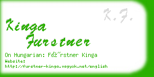 kinga furstner business card